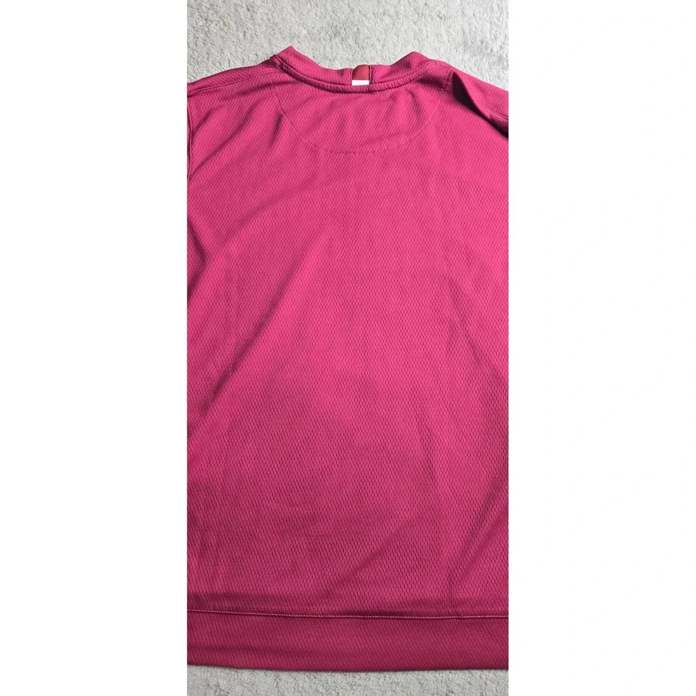 Nike Basketball Shirt Womens Large Burgundy Long Sleeve Training Mesh Jersey